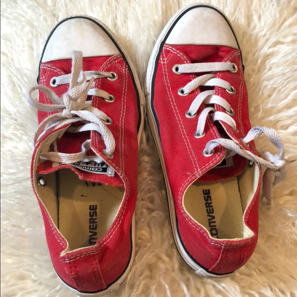 Red Converse shoes